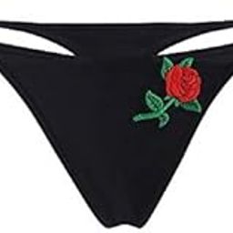 Swimwear Women Bottom Shorts Side Ties Brazilian Thong Swimwear Briefs-image-1