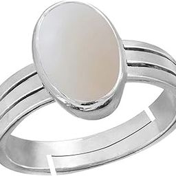 Opal 6.5cts or 7.25ratti stone Sterling Silver Adjustable Ring For MEN-image-62