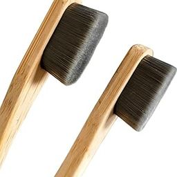 GRUSHit (pack of 2) super soft eco-friendly bamboo toothbrush - with Nanobristles for sensitive teeth and gums-image-56