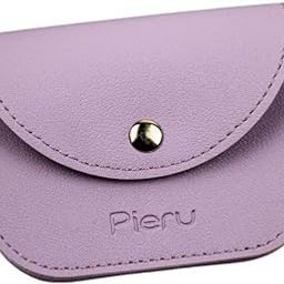 Cute Square PU Leather Coin Purse & Business Card Holder Wallet for Women, Candy Color Small Change Bag with Envelope Closure | 1Piece | Purple-image-25