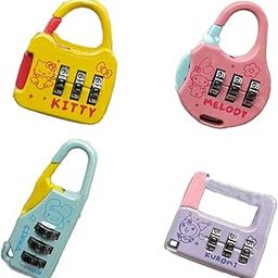 4Pcs Number Locks for Door, Number Lock for Bag, for Luggage Resettable Pin Number Padlock Smart Lock for Bag Small Lock for School Gym Locker Sports Locker Fence Toolbox Gate Case Hasp Storage-31