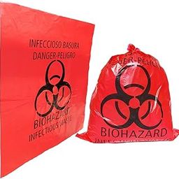 Daarcin 150pcs 16.5x20in/42x51cm Red Biohazard Waste Bags With Hazard Symbol Disposable Hazardous, Trash Liners for Infectious Waste Disposal-picture-19