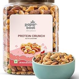 Paper Boat Protein Crunch, Premium Dry Fruit Mix, Healthy Trail Mix with Dry Fruits | Mix Dry Fruit | Almonds I Cashews I Pistachio I Chickpeas | Reusable Jar (1Kg)-image-32