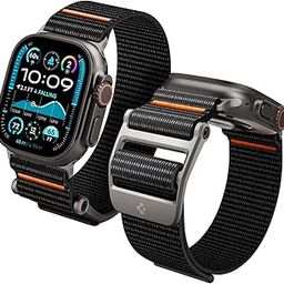 Spigen DuraPro Flex Ultra for Apple Watch Series 10 Strap 46mm, Apple Watch Ultra 2/Ultra 49mm, 9/8/7 45mm, SE2/SE/6/5/4 44mm, 3/2/1 42mm Strap Band -Black-20