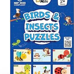 GiniMini Birds & Insects Puzzle for Kids 2 3 4 5 Years | Educational 2 Piece Puzzle for Memory & Motor Skills | Return & Birthday Gifts for Boys & Girls-picture-29