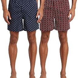 Men's Cotton Printed Boxer (Combo Pack of 2) Casual | Underwear | Half Short Pant-Regular Fit with Back Pocket-32