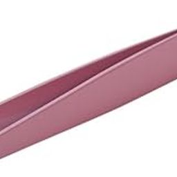 Stainless Steel Eyebrow Tweezer with Slanted Tip, Professional Precision Plucking Tool, Pink-0