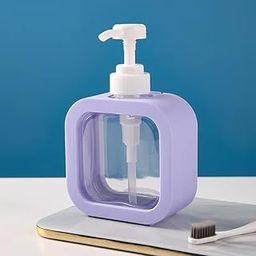 FIMTOWN Multipurpose Liquid Soap Refillable Plastic Dispenser Hand Wash, Dish Wash, Shampoo, Conditioner, Shower Gel Lotion for Bathroom and Kitchen 300ml (Pack of 1) (Purple)-image-86