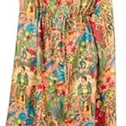 ShrI Ganesh Impex Maxi Kaftan for Women, Pure Cotton Nighty, Loungewear Kaftan | Hand Block Printed Women Nighty | Multicolour-11