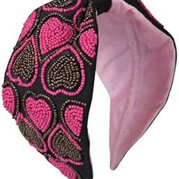 Hand Crafted Embroidery Hair Band, Soft Fabric Headband With Stones & Bead Work, Strong And Durable Metal Band Inside Support-image-11