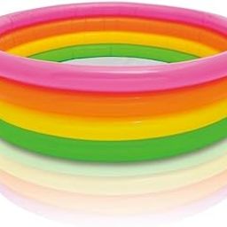 Intex Pa Toys 4 Rings Baby Pool (Multicolour, 66" x 18", 56441Np)-picture-20