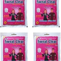 A J Sweat Clear 5 Layers Protection Underarm Sweat Soft Stay Confident Longer Arm Pads For Unisex Leak Proof Sweat Pads One Size Fits All (10 Pads = 1 Pack) (White, 40 Pads)-image-12