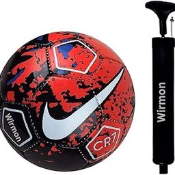 Wirmon Football All Surface & Weather Proof Hand Stitched Training/Match Football Size 4 Official Size & Weight, Multi-image-9