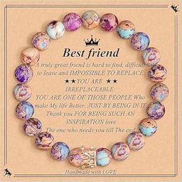 Best Friends Crown Charm Beaded Bracelet- Friendship Bracelet For Girls/Women 𝗜𝗻𝘀𝗽𝗶𝗿𝗮𝘁𝗶𝗼𝗻𝗮𝗹 𝗕𝗿𝗮𝗰𝗲𝗹𝗲𝘁𝘀-image-48