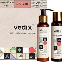 Vedix Ayurvedic Hair Care Combo Pack, Customized Hair Oil for Dandruff and Anti Dandruff Shampoo, for Normal/Oily Hair with Dry Scalp & Curly Hair - 200 ml-48