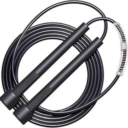 Lycan Skipping Rope for Men and Women Jumping Rope With Adjustable Height Speed Skipping Rope for Kids, Women, Girls Rassi Jumping Men for Exercise, Gym, Sports Fitness - Black, Polyvinyl Chlorine-picture-21