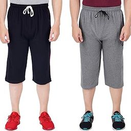 Men's Regular Fit Three Fourth Capri (Pack of 2)-image-85