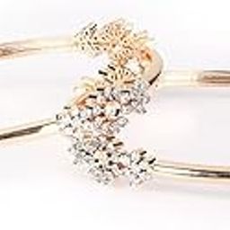 Elegant American Diamond Bangles for Women | Floral Pattern | Rose Gold-Plated Bangle Set for Women | Set of 2 | Brass Metal | Bridal Bangles Set for Wedding & Party-image-41