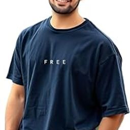 Men Oversized Printed Round Neck Cotton Blend T-Shirt-image-93