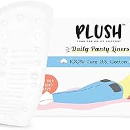 Plush Ultra Thin Panty Liners for Women Daily Use, 20 Liners | 1mm Thin, 150mm Long | Pure U.S. Cotton Liners for Rash-Free Periods | Suitable For Sensitive Skin | No Toxins, No Parabens-image-38