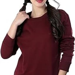 Cotton Round Neck Sweatshirt Fit Cropped Sweatshirt Pullover Full Sleeve Winter Wear for Womens Crew Neck Fleece Fabric Sardi sweator ki zarsi Wollen in 499 Quality garm Shirt-image-84