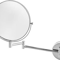 JVD Fiesta Wall Mounted Makeup Mirror with 3X Magnification, 200mm Double Sided Vanity Magnifying Mirror for Bathroom Brass Arm, Rust-Resistan-picture-18