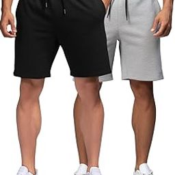 Fflirtygo Multi-Activity Men's Shorts: Comfort Cotton Blend, Adjustable Fit, with Deep Pockets for Gym, Sports & Leisure - Pack of 2-picture-11
