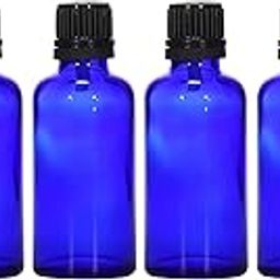 nsb herbals 50 ml Blue Round Empty Glass Bottle + Euro Dropper + Black Cap, Refillable, Reusable, Leak Proof for Essential Oils, Blends, DIY Perfumes & Face Oil (Pack of 6)-image-16