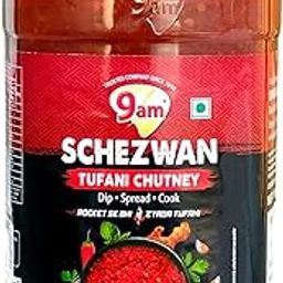 9AM Schezwan Tufani Chutney, Extra Spicy Chinese Sauce, 950g, Multi-Purpose Dip Spread-image-12