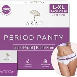 Azah Period Panty for Girls [L-XL, Pack of 10] | Leak Proof & Rash Free | Disposable Period Panty for Women Heavy Flow | 12 Hrs Protection | Super Absorbent 360° Coverage | With Disposable Bag-picture-10