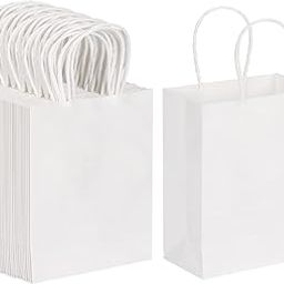 Greennest Customized White Paper Return Gift Bag (100 GSM) | Eco-Friendly Kraft Paper Bags with Handles | Recyclable & Reusable | Ideal for Parties, Weddings & Events (10x12x4 inch) (Pack of 25)-image-59