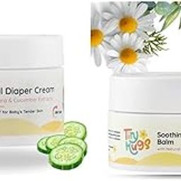 TinyHugs Diaper Rash Cream with Aloe Vera & Cucumber Extracts, Soothing Relief for Tender Skin + TinyHugs After Bite Balm for Babies, Natural Soothing Relief from Rashes & Mosquito Bites | 50g + 25g-9