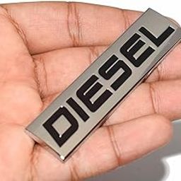 ROYALTECH Premium Sticker for Car Fuel Tank - Metal Finish (Silver) (Diesel)-image-94