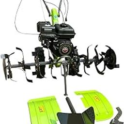 Vinspire 7HP 212cc 4-Stroke Petrol Power Tiller, Heavy Duty Gear Drive with PTO Shaft, Manual Push, Steel Construction, Red and Black (Green)-image-15