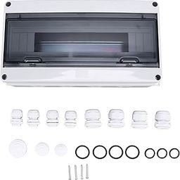 Topyond Multifunctional Outdoor Waterproof Power Distribution Box with 18 Circuit Breakers IP65 Plastic Junction Box MCB-12