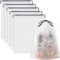 Shoe Bags for Travel Drawstring Travel Shoe Bags for Packing, Transparent, 11.8”x15.7“, Pack of 12 Pcs.-image-12