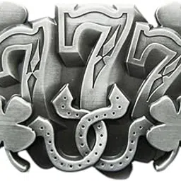 jean's friend Lucky 777 Vintage Belt Buckle Gurtelschnalle Boucle de ceinture-picture-32