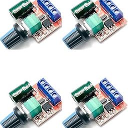 R&D 1.8V–12V/2A 5 amp PWM DC Motor Speed Switch Controller Volt Regulator LED Dimmer Tool Adjustable Speed Regulator for DC Motors Pack of (4)-0