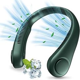 Vmoni Portable Rechargeable Personal Neck Fan, USB Charging Battery Operated Bladeless Neck Cooling Fan with Strong Airflow, Wearable Cooling Fan for Men, Women, Travel, Outdoors & Sport-picture-10
