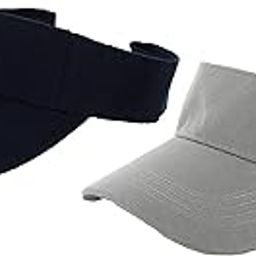 Unisex Cotton Visors Tennis Cap Pack of 2 Blue & Light Grey-12