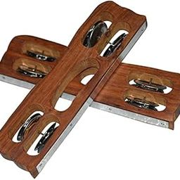KHALSA MUSICAL Musical Instrument Wooden Khartal/Khadtal (Brown)-image-41