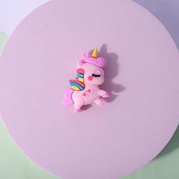 Cute Unicorn Keychain, PVC, Pink 6 cm x 4.5 cm, Decorative Key Ring (Pink)-image-42
