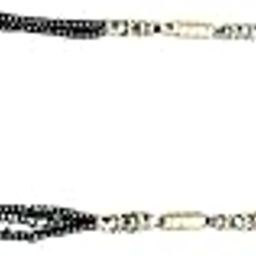 Traditional Mangalsutra Necklace with Red Crystal Pendant, Black Beaded Chain, Gold-Toned-image-48