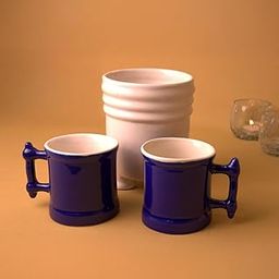 KALAKRITI Rakhi Gift Combo with Royal Blue Ceramic Cups & White Planter | Includes Rakhi, Roli & Chawal | Raksha Bandhan Gift | Coffee Cups Set of 2 | Indoor Planter | Sibling Gifting | Festive Hamper-image-21
