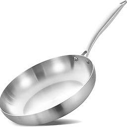 Inqibee 8 Inch Tri-Ply Stainless Steel Sauté Pan with Lid,Stri-Frying Pan,Skillet,Induction Chef's Pan,Heavy Duty and Oven Safe.-image-71