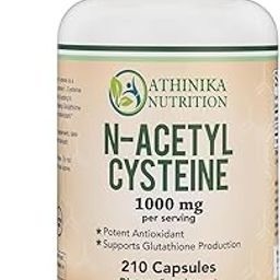 NAC Supplement N-Acetyl Cysteine (1,000mg Per Serving 500mg Per Cap, 210 Capsules) (Third Party Tested) with Odor Masking Technology to Boost Glutathione Levels-image-90