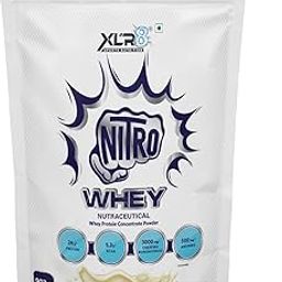 XLR8 Nitro Whey Protein Powder 24g Protein 3000mg Creatine 500mg Arginine, 2 lbs. Vanilla-image-98