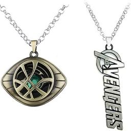 Unisex Stylish Letter Name Pendant and Superhero Character Accessory Metal Locket with Length Adjustable Silver Chain for Any Occasion to Family and Friends. (C-1077)-picture-53