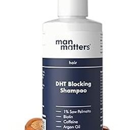 Man Matters Dht Blocking Anti Hair Fall Shampoo, Reduces Hair Fall, Strengthen Hair, With Power Of Caffeine, Saw Palmetto, Argan Oil, & Biotin | 300ml-24