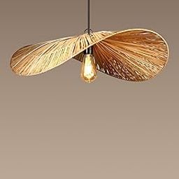 Habere India-All the Cultures Fabricating India Bamboo Lampshade | Cane Lamps | Cafe Lights | Rattan Ceiling Lamps | Rattan LampLight | Hanging Light | Wicker Lampshade (Large - Diameter: 60 CM)-picture-19